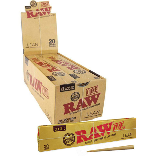 RAW CLASSIC CONE LEAN 110MM (12PK/20CN-PK/240CN )